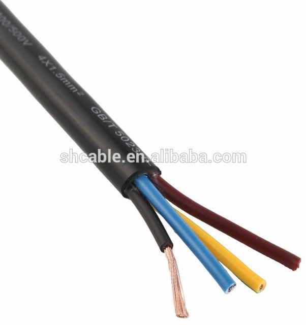 4 noyaux câble de cuivre flexible 4 fils de câble d'alimentation à 4 conducteurs câble
