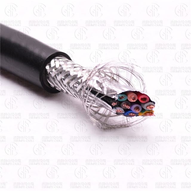 6 Core PVC Fleksibel Kabel Listrik Copper Braid Terlindung Kawat Fleksibel