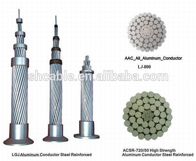 Acsr, aaac, aac, acar stromkabel, blankem aluminium-kabel