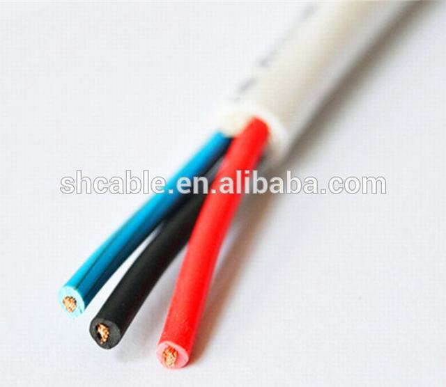 H05VVF 100m 3 Core PVC Sheath White Mains Power Cable 9.4mm od 1.5 mm2 500 V