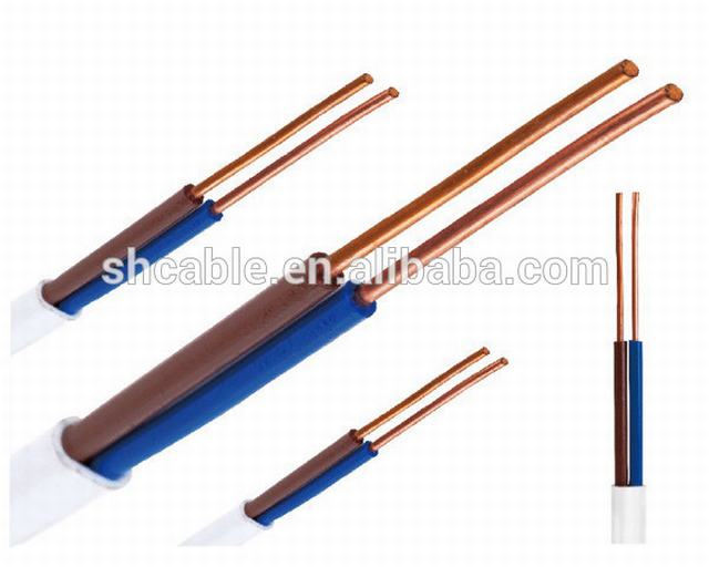 Bán nóng 2*1 Twin và Trái Đất Cable Copper Conductor PVC Dây cáp cho các thiết bị điện
