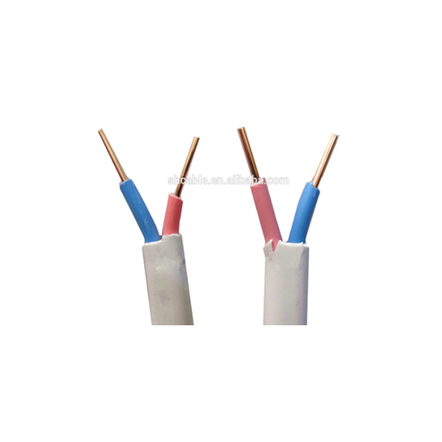 Aislamiento de PVC con chaqueta eléctrica cable plano vvf cable