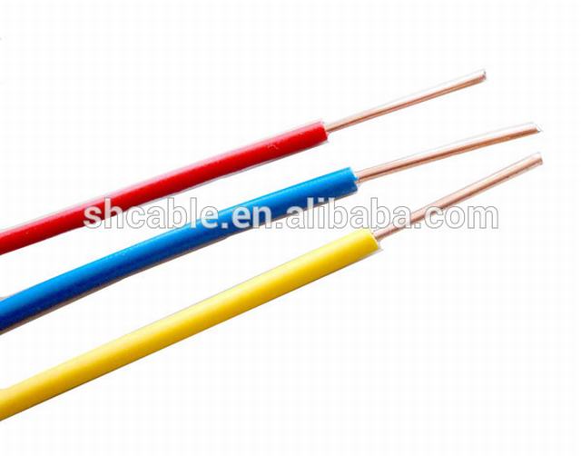 Single Core kabel Tembaga konduktor PVC isolasi 1.5mm 2.5mm padat untuk perumahan