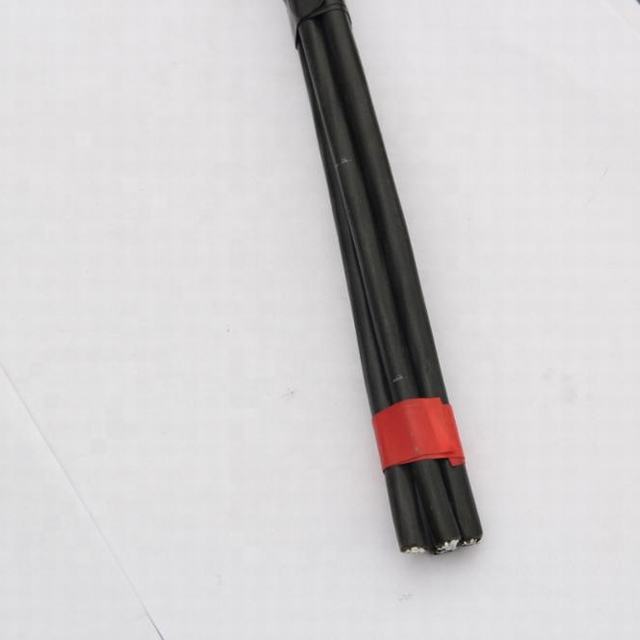Support Black XLPE Insulated 1KV ABC Cable With Bare Aluminum Conductor OverHead  Straight Lighting Use
