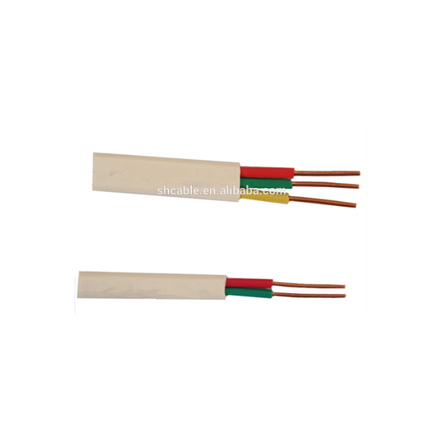 Material conductor de cobre y trenzado cable eléctrico tipo cable plano