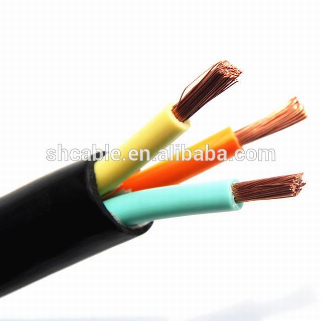 Multi strand 3 cable de fase cable flexible cable eléctrico de 3 Fase