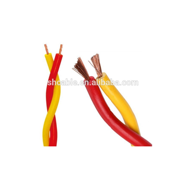 Strand cable eléctrico de par trenzado 2x0.75mm barato el alambre