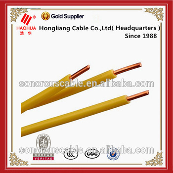Round copper conductor indoor electricing wiring PVC cable 1.5mm
