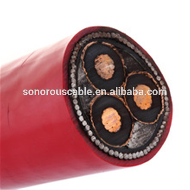 6.6/11kV Cu/XLPE/SWA/PVC amoured 3x120mm2 3x185mm2 3x240mm2 3x300mm2 cable de alimentación