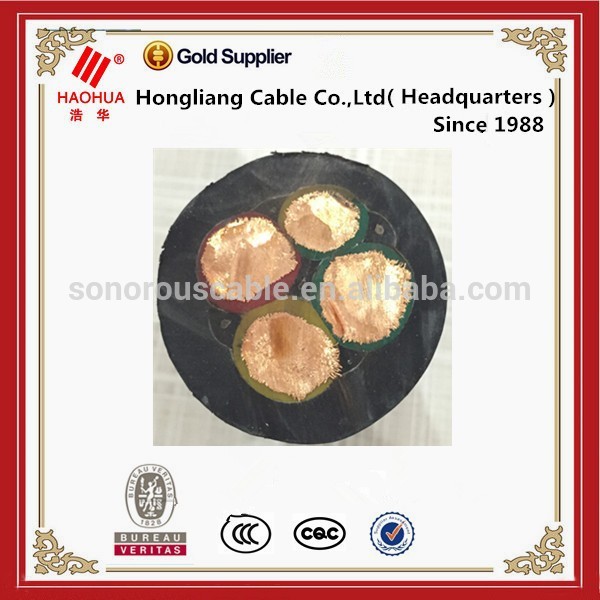 1kV Copper EPR Insulation CPE Sheathed 3×120+1x35mm2 Rubber Cable Tensile strength : not less than 2700KN