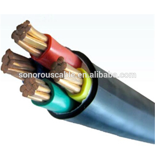 China precio de fábrica 4x25 4x50 4x70 4x95 mm2 Cu/XLPE/ tipo PVC cable eléctrico