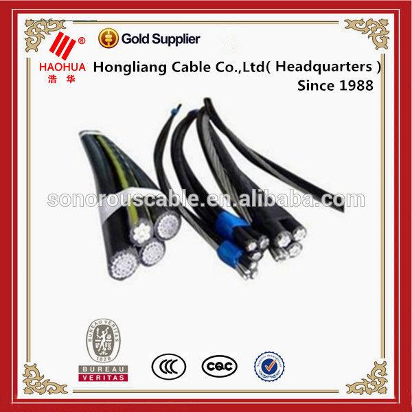 overhead isolatie kabel antenne grondstof silaan xlpe abc kabel verbinding van hongliang kabel