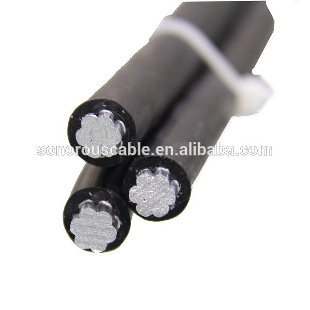 Distribution aérienne câble 4*16mm rond en aluminium noyaux câble ABC