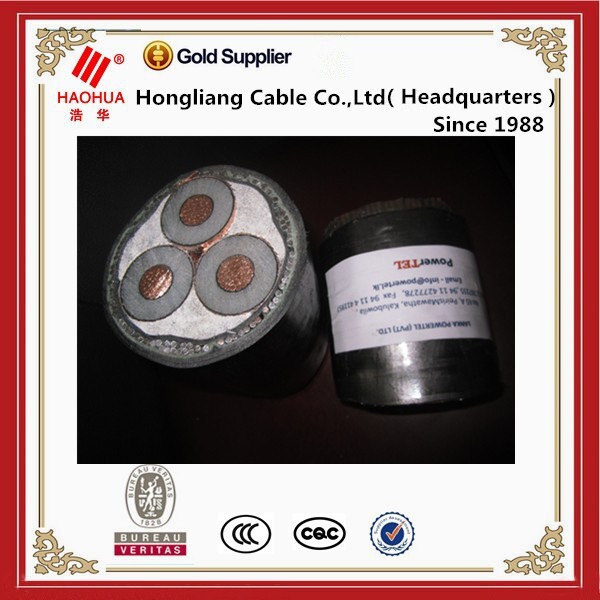 MV medium voltage 300sqmm copper 3 core electrical cables