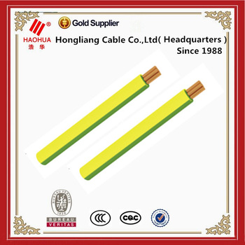 Copper conductor Yellow green grounding cable — 50mm earthing cable specification — Bare or with PVC insulation