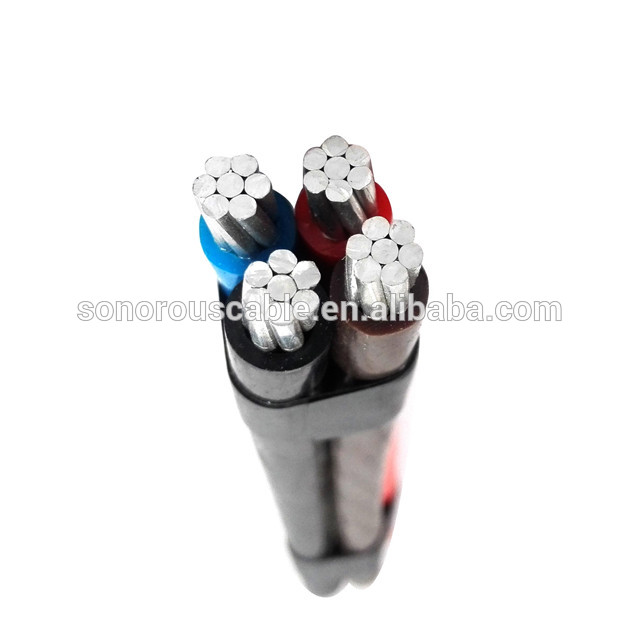 Hongliang XLPE insulated aluminium 4 core 16mm 25mm 35mm overhead abc electric cables