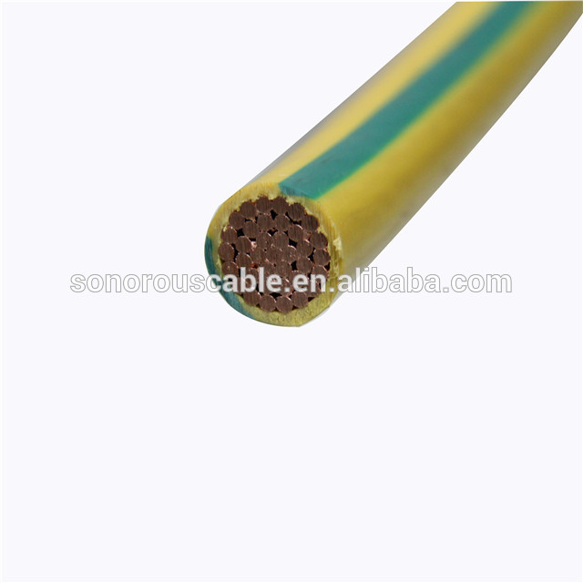 Copper Conductor PVC Insulation Yellow Green Grounding Cable 50mm Earth Cable