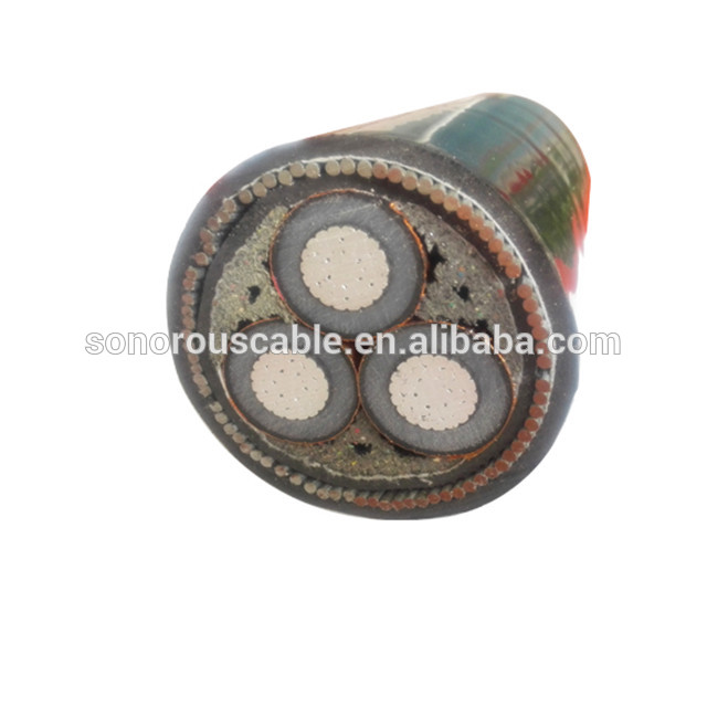 8.7/15KV Copper / Aluminum conductor power cable 3x185mm