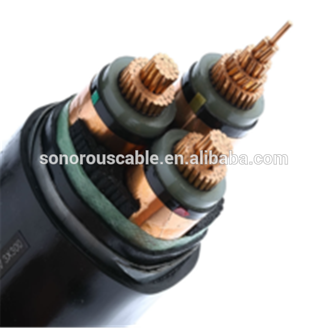 매체 Voltage 6/10kV 26/35kV Cu/XLPE/SWA/PVC 3x120mm2 3x240mm2 3x300mm2 3 Core 힘 Cable