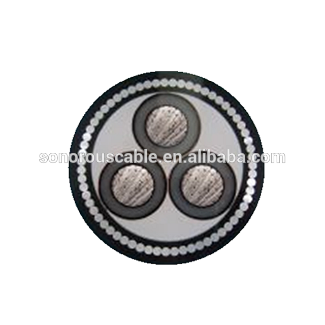 12/20kV Aluminum Conductor 3 Core 240mm2 Power Cable