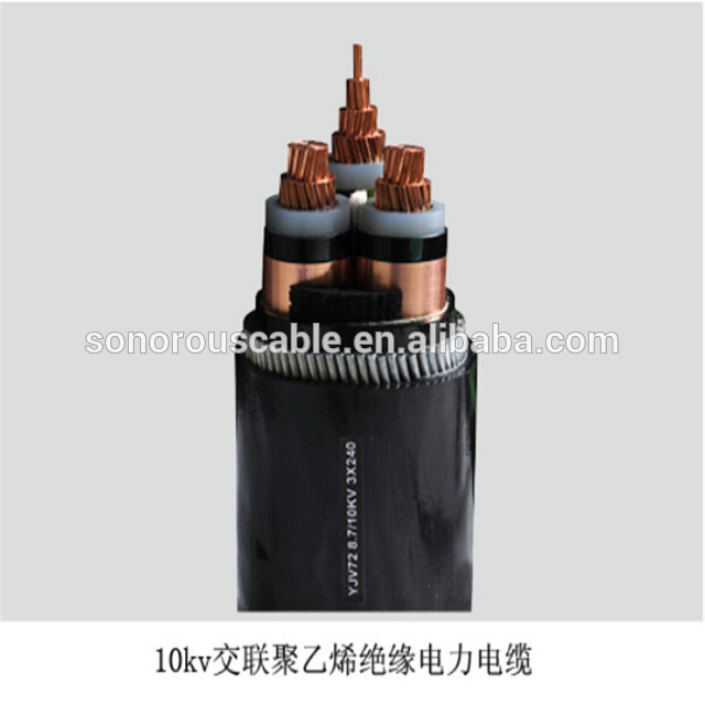 6.6/11KV 19/33kV 3x 185mm2 3 core 185 sq mm XLPE Cable price high voltage power cable