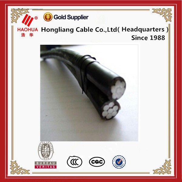 2 core xlpe terisolasi kabel twisted aluminium (abc 2x)