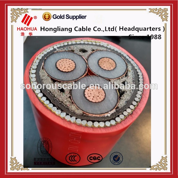 3x120mm2 3x185mm2 3x240mm2 SWA XLPE PVC cable 3 Core cable blindado especificaciones
