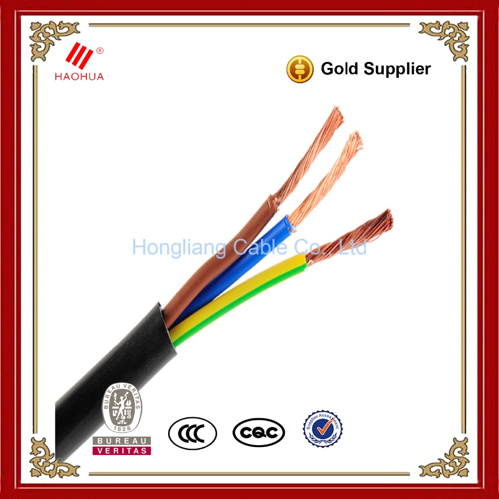 RV-K BS EN standard 3 core 4mm flexible cable 0.6/1kV Low voltage Class 5 Copper XLPE PVC Power flex cable manufacturers