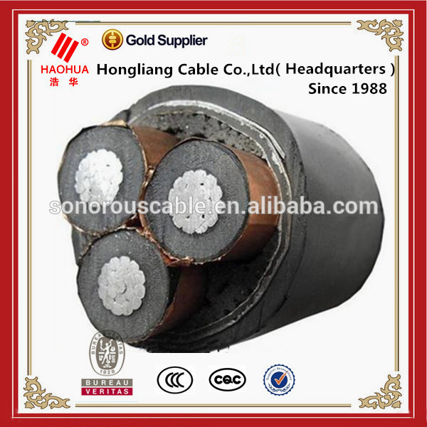 Up to 35kV Copper/Aluminum Conductor Steel Wire/Tape Armoured Cable 120mm2 Armoured Power Cable