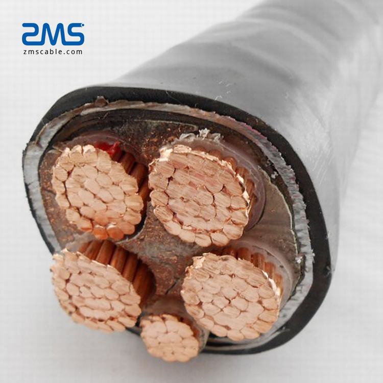 0.6/1KV Low Voltage 4 Core Cables PVC/XLPE/PE Insulation Copper Cable