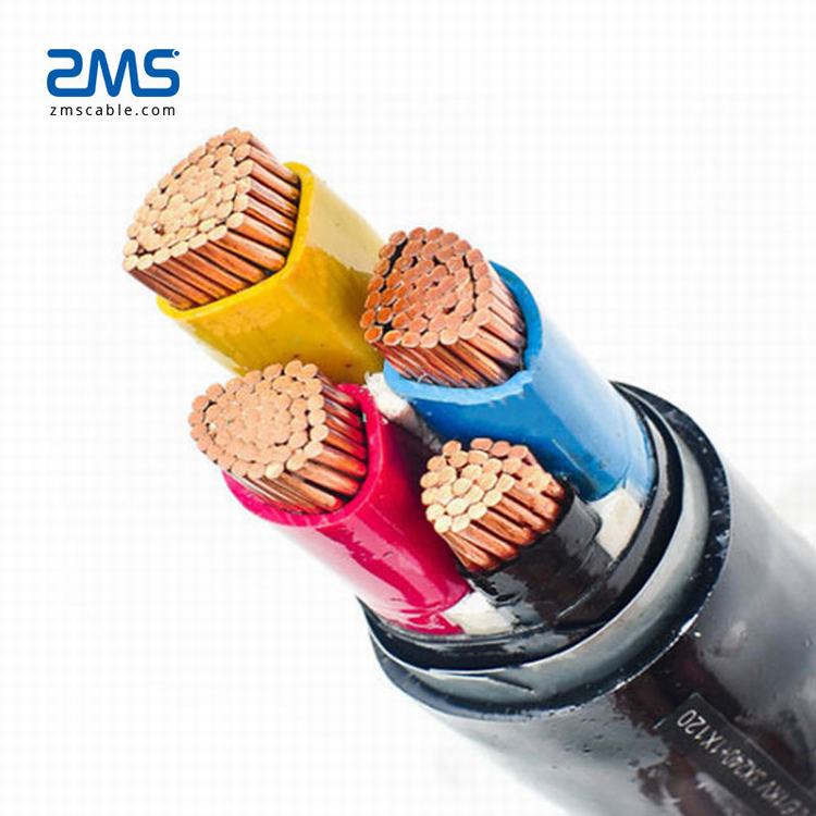 0.6/1KV Basse Tension câble de cuivre 4*25mm2 4*35mm2 xlpe blindé isolé EN PVC gaine