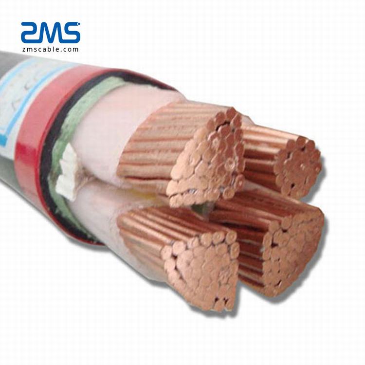 0.6/1kV Électrique Basse Tension Cu PVC PVC Câble D'alimentation En Cuivre NYY 3X185 + 1x95mm2
