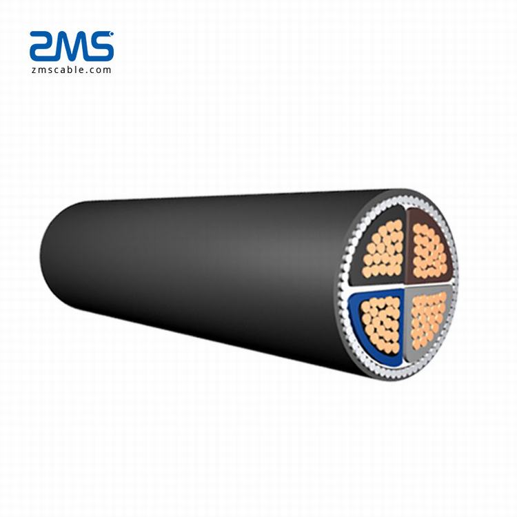 0.6/1kV cable 500 mcm Low Voltage YJLV22 YJLV23 Cu Conductor XLPE Insulated 4 Core 25 MM2 SWA Armoured Underground Power Cable