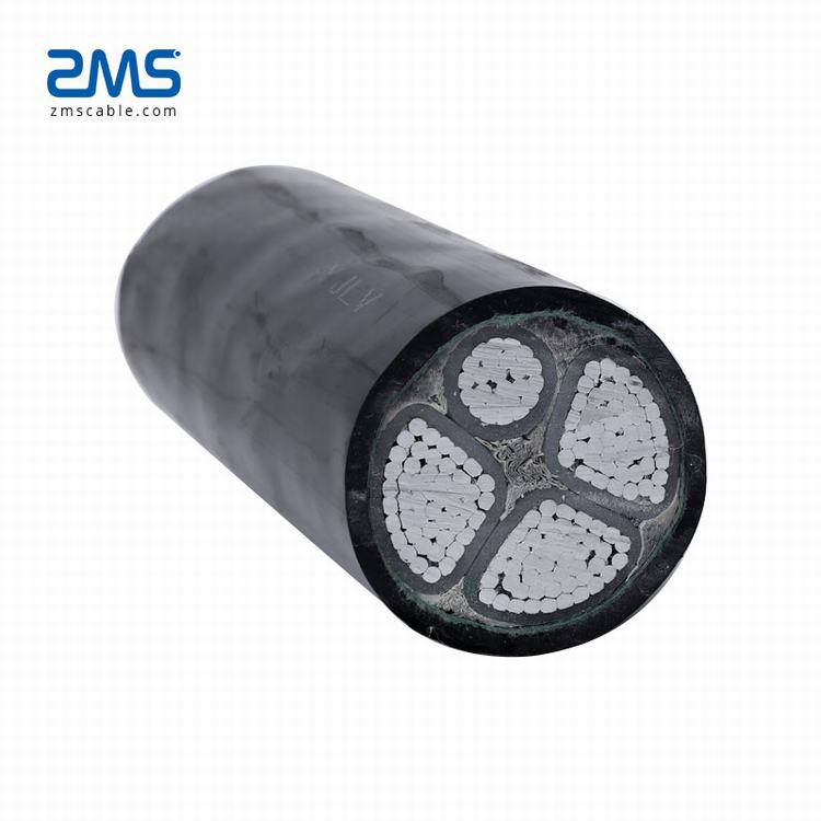 0.6/1kv 4 + 1 Core Al/XLPE/PVC Aluminium Geleider Elektrische Kabel