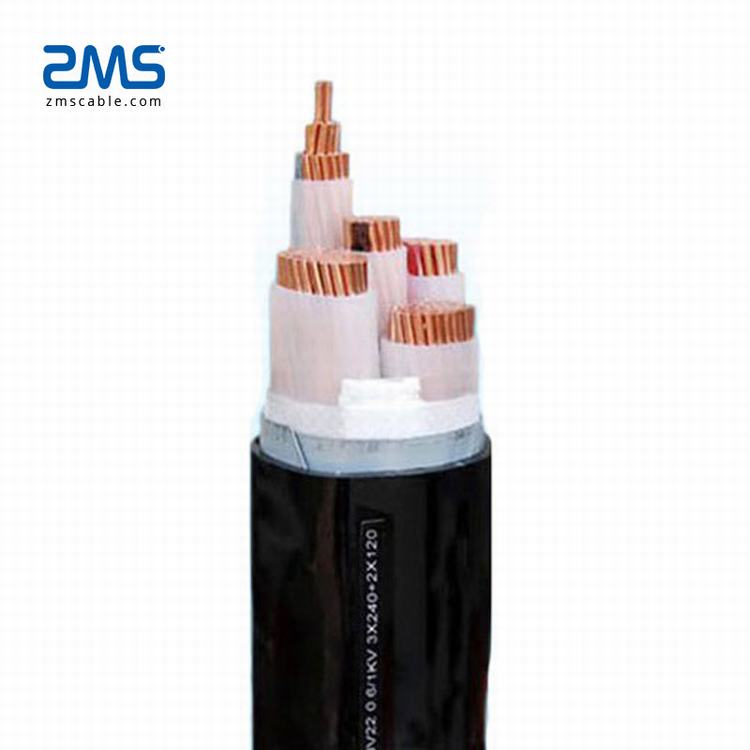 0.6/1kv LV cable copper core conductor multi-core xlpe insulated power cable 4x50mm+35mm