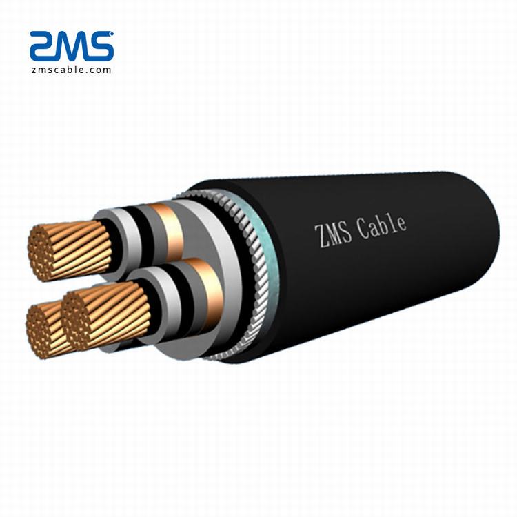 0.6/1kv XLPE 3 Core PVC Insulated Listrik Kawat Kabel untuk Sistem 3Cx95mm2 120mm2 240mm2