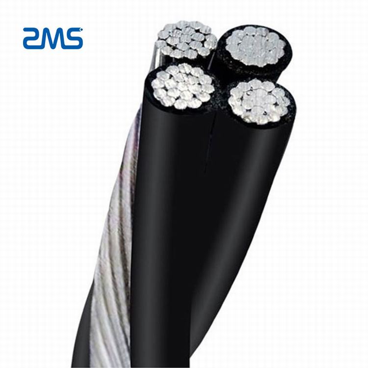 0,6/1kv abc cable 2 core 3/0 + 1/0 AWG cable de aluminio XLPE aislado