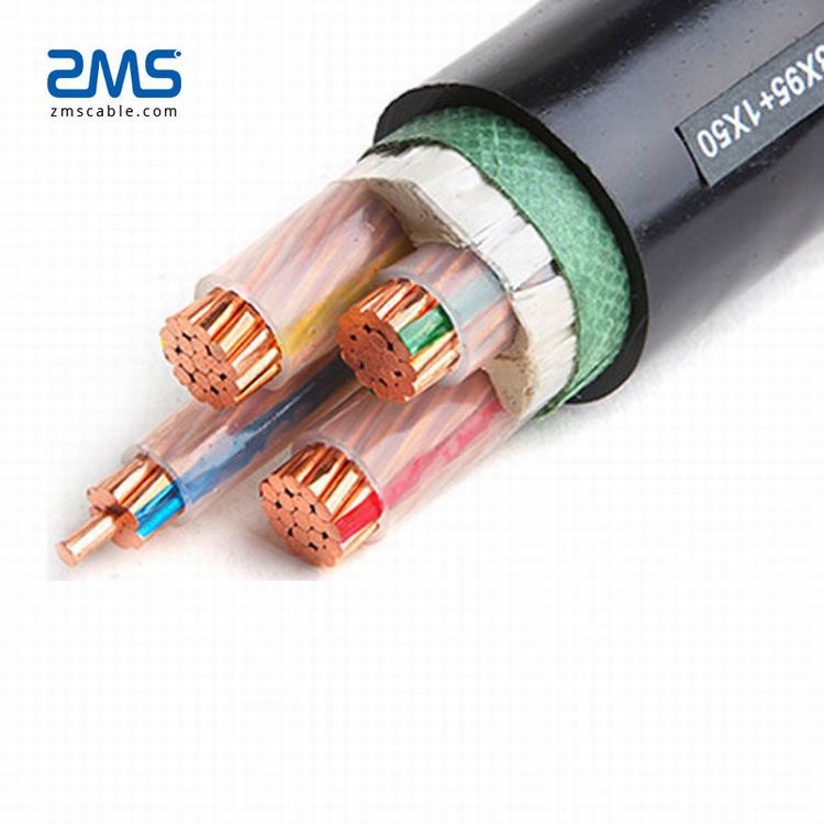 0.6/1kv électrique en cuivre pvc câble d'alimentation 4corex16mm2 4x35mm2 4x50mm2