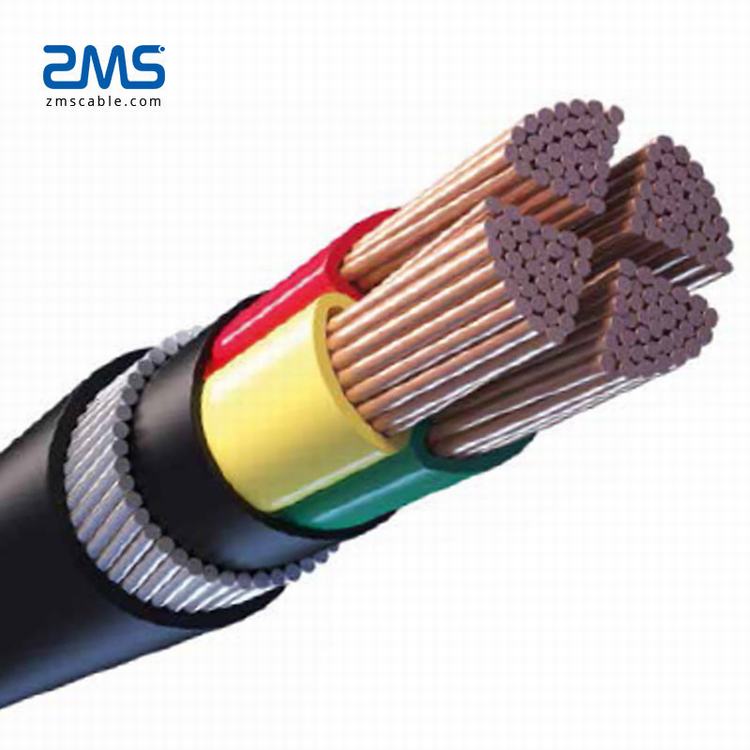 0.6/1kv électrique xlpe à noyau unique 4c 3 + 1c souterrain en cuivre blindé câble 300mm2 150mm2 95mm2 50mm2 35mm2