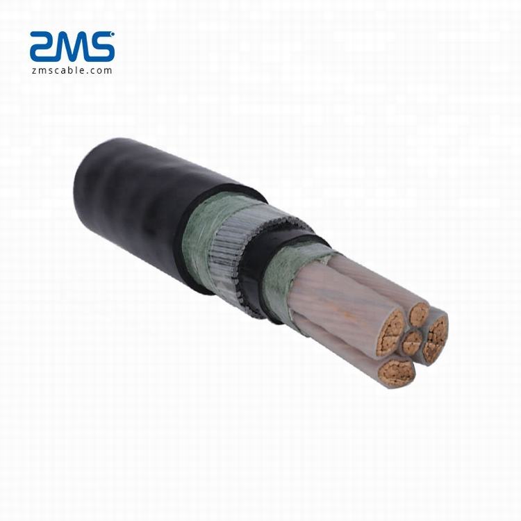 0.6/1kv basse tension XLPE Isolé pvc câble d'alimentation à noyau de cuivre 4*240mm