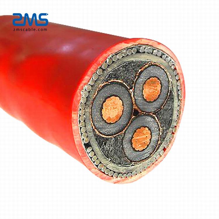 1.8/3kv xlpe cable trnyy xlpe cable thhn 12 0.6/1kV NYBY Copper Al conductor 3 core 16mm 25mm mining trailing cable
