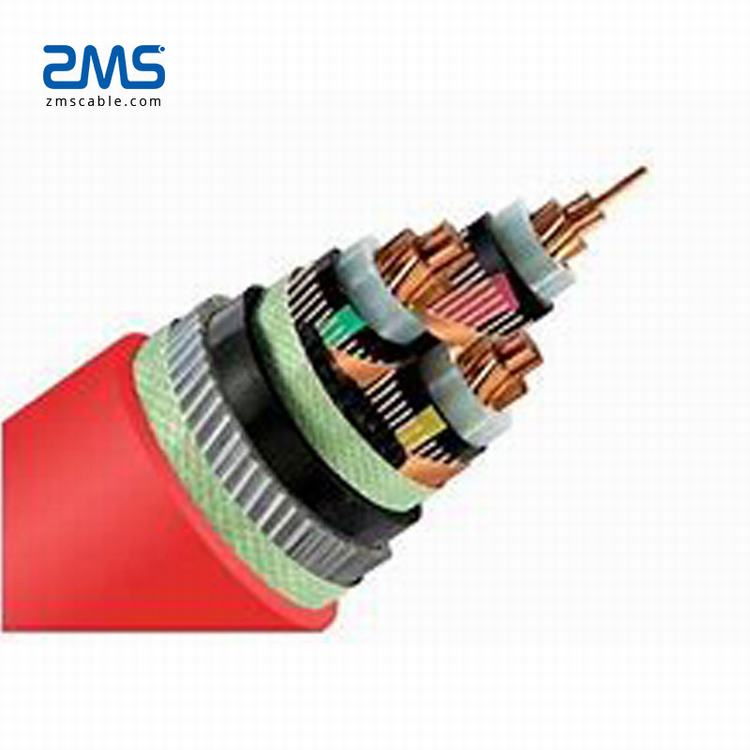 10kv 11kV 12kv Copper Conductor XLPE Electrica Cable 3 x 240mm2 DC Power Cable