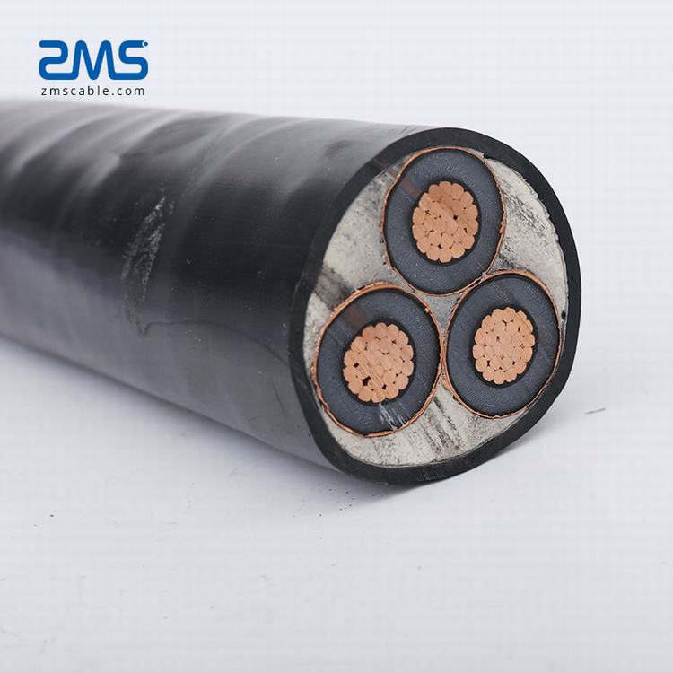 11KV среднего напряжения 150 кв. мм силовых кабелей из сшитого полиэтилена три основных