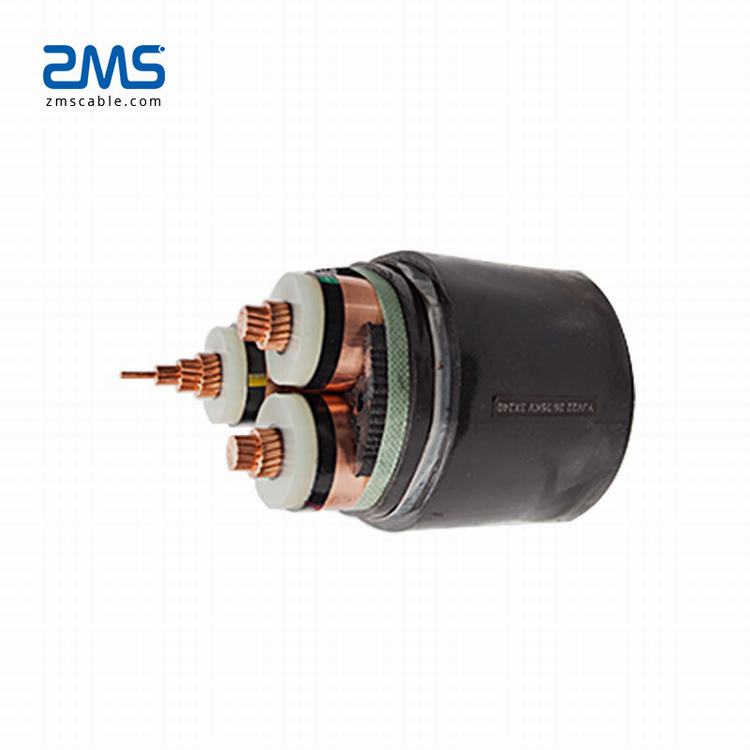 11kv 3 Core 120 mm XLPE/CTS/PVC/STA/PVC Cable de alimentación