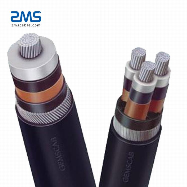 12/20 (24) KV Tegangan Menengah Kabel De Aluminio AL/XLPE/Alt/HDPE Kabel 1X120MM2 1X400MM2