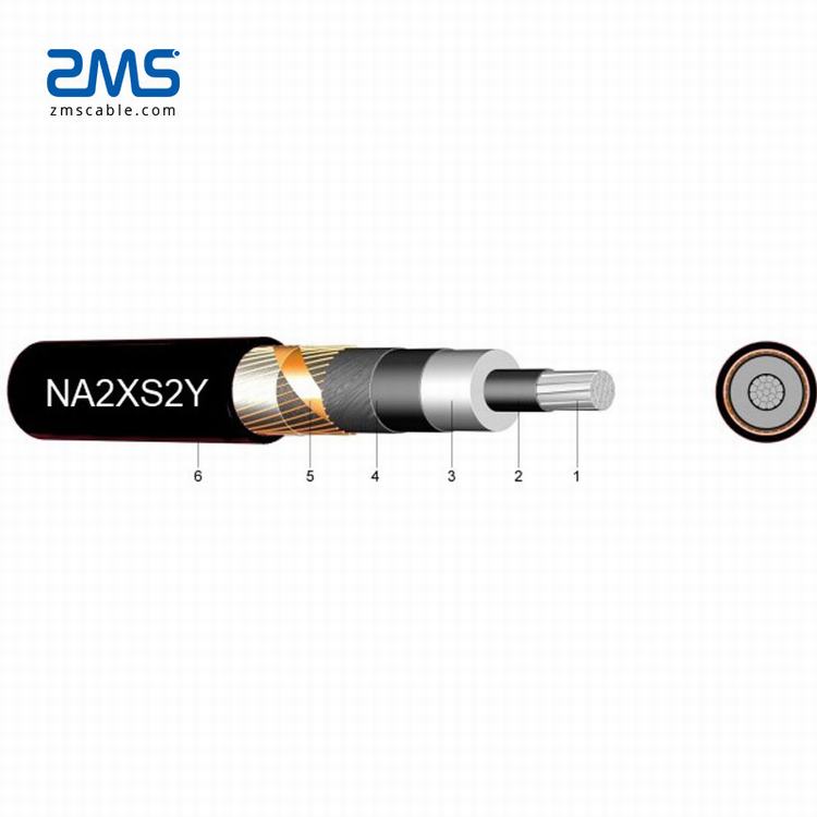 12/20kv NA2XS núcleo de aluminio de media tensión (F) 2Y Cables con aislamiento XLPE Cable de alimentación
