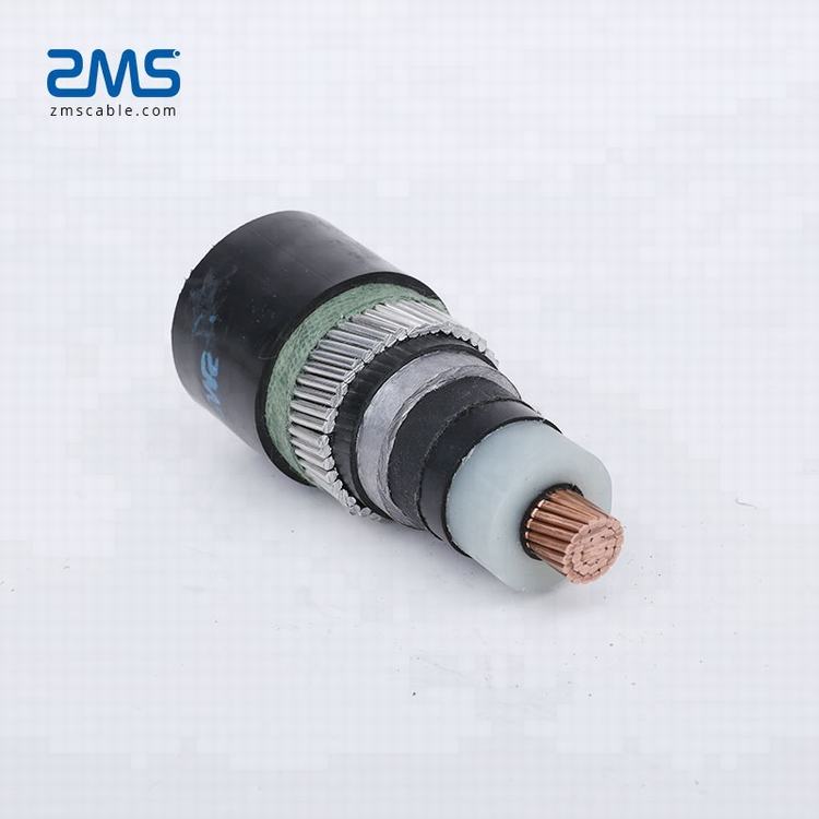 12/20kv Tekanan Menengah Single Core 95mm2 Inti Tembaga XLPE Insulated PVC Berselubung Awa Lapis Baja Kabel Listrik