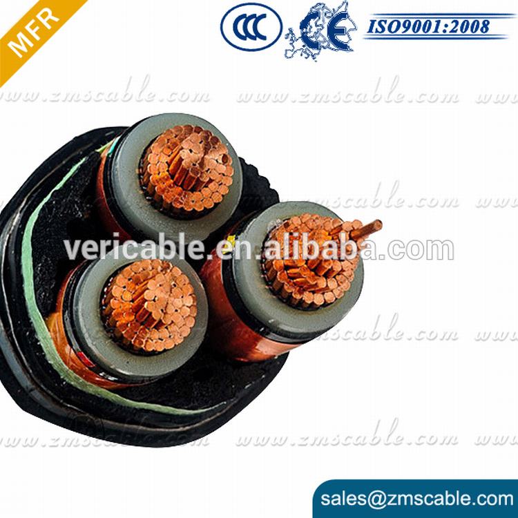 15kV 19/33 (36)KV Submarine power cable MV 2 3 core EPR insulated cables with PE sheath and armour