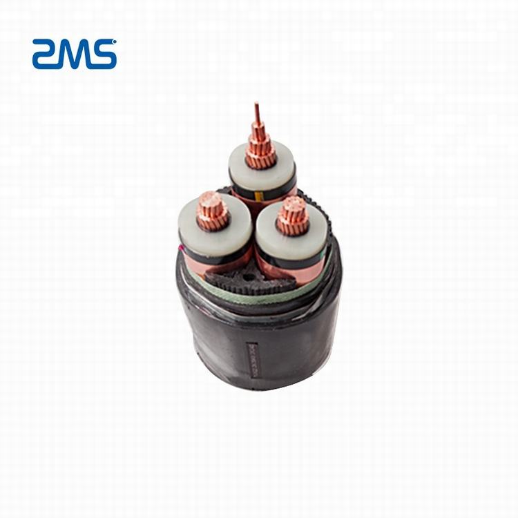 18/30 (36) KV,6/10 (12) KV 185mm  3 core copper conductor XLPE insulated aluminium wire armoured underground cable electric