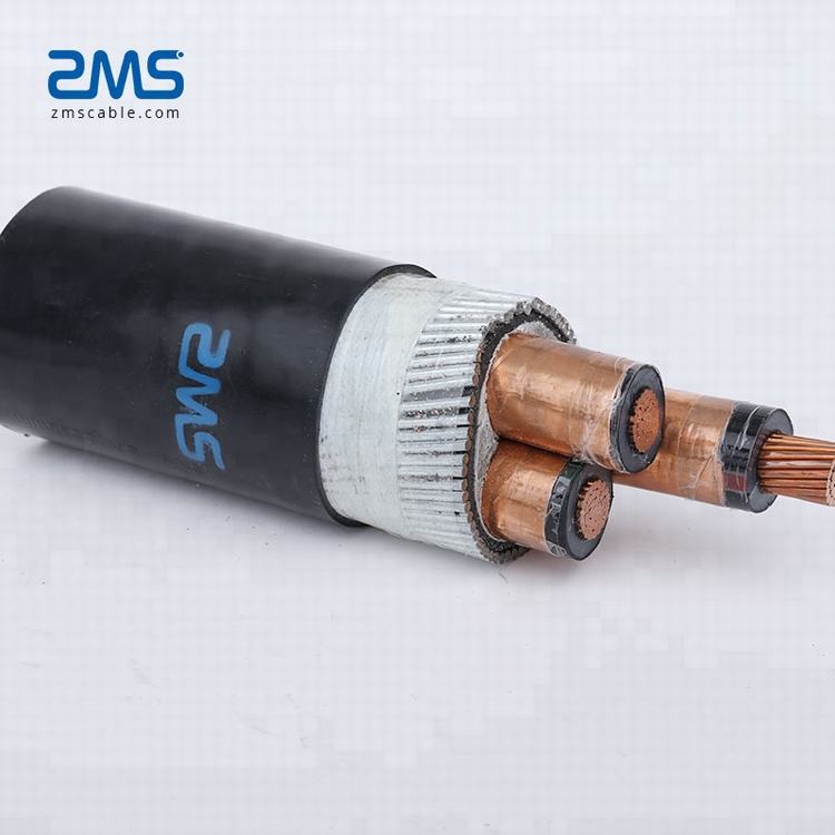 19/33kV 3x300/25 mm2 высокого напряжения Подземные кабели спецификации провод медный экран (CWS) кабель питания